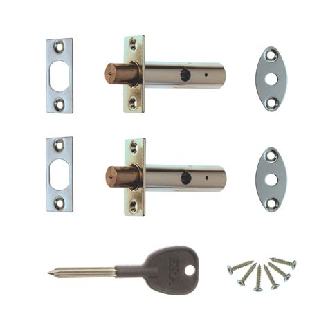 Concealed Door Security Bolts L 78mm Pack Of 2 Departments Diy