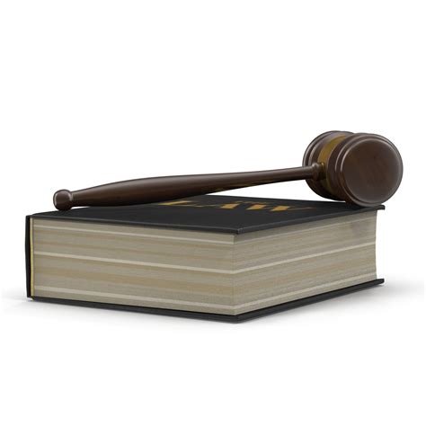 3d Law Book Gavel