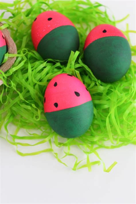 Watermelon Easter Eggs Or Use Idea To Paint Rocks From