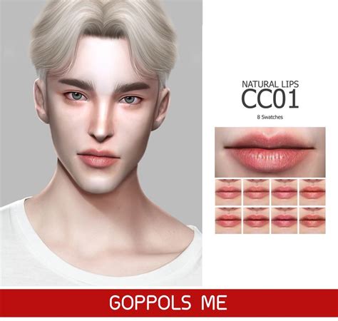 Gpme Natural Lips Cc1 Sims 4 Hair Male The Sims 4 Skin Sims 4