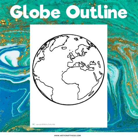 Printable Globe Template For Kids