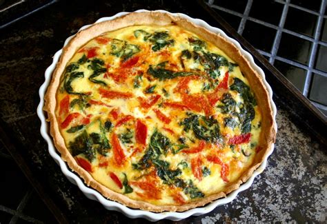 Quiche With Spinach And Roasted Red Peppers Amybuthod Flickr