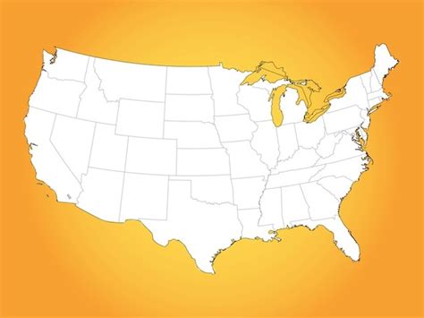 Usa Geographic Border Map Vector Vector Free Download
