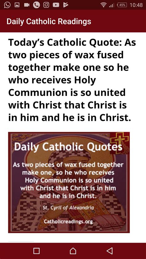 It provides an easier and more comfortable way to read the bible quotes or brush up on your knowledge of catholic prayers and teachings. Daily Catholic Readings, Reflections and Prayers for ...