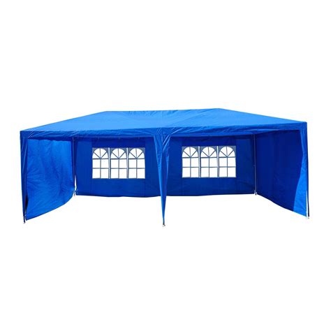 A 10x20 pop up canopy serve a whole multitude of purposes. 10x20 Canopy Tent with Sides Blue Removable | Aosom US ...