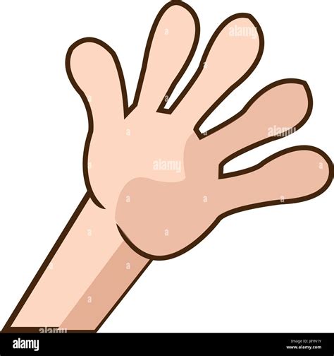 Kid Hand Showing A Five Count Image Stock Vector Image And Art Alamy