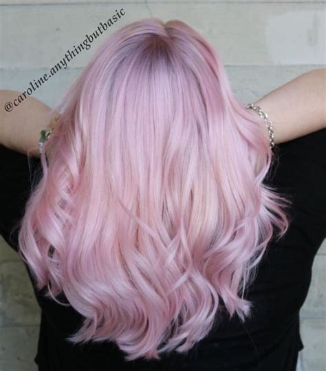 Love Is In The Hair Pastel Pink Hair Color With Shadow Root By