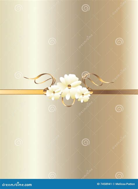 White Gold Flower Background Stock Image Image 7458941