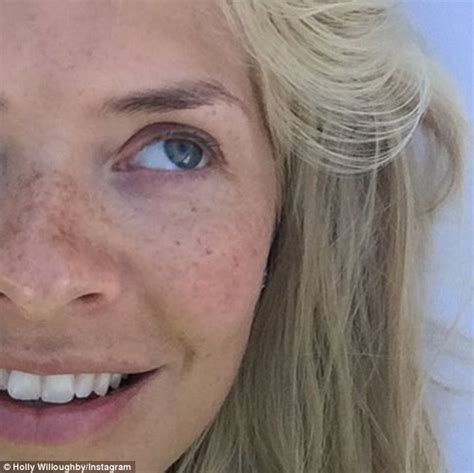 Make Up Free Holly Willoughby Displays Her Freckles On Instagram