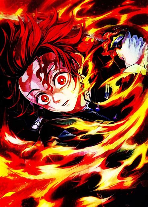 Anime Demon Slayer Tanjiro Poster Art Print By Reo Anime Displate