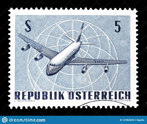 Airplanes On Postage Stamp Editorial Stock Image Image Of Letter