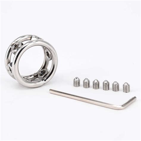 Sodandy Stainless Steel Erotic Sex Toy Male Metal Cock Ring With Spikes