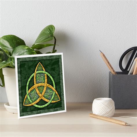 Celtic Trinity Knot Art Board Print For Sale By Foxvox Redbubble
