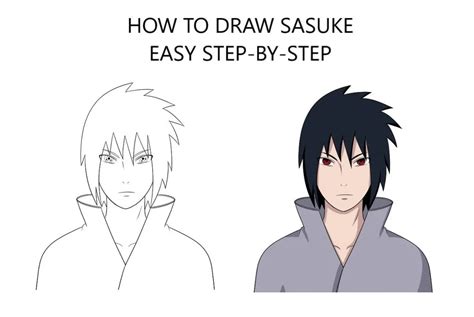 How To Draw Sasuke Easy Step By Step Tutorial
