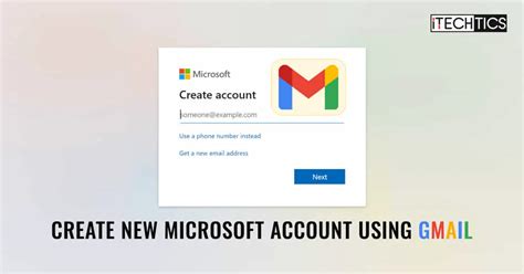 How To Create A New Microsoft Account Using Gmail Id