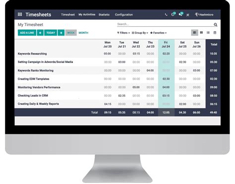 HASHMICRO Sistem Manajemen Timesheet | Efisiensi Kinerja Tim
