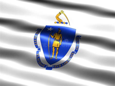 State Flag Of Massachusetts Stock Illustration Illustration Of Indian