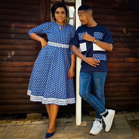 Tswana Traditional Dresses For Couples 2022 Shweshwe Home