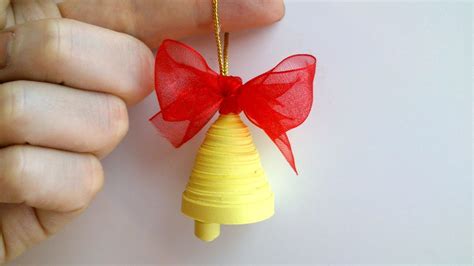 How To Make A Quilling Paper Christmas Bell Decoration Youtube