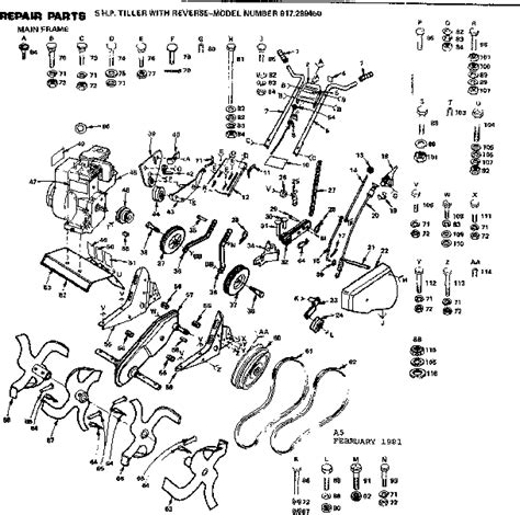 Craftsman Tiller Parts Diagram