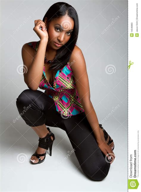 Black Fashion Model Woman Stock Photos Image 14546883