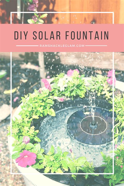 How To Make Your Own Backyard Solar Water Fountain Ramshackle Glam