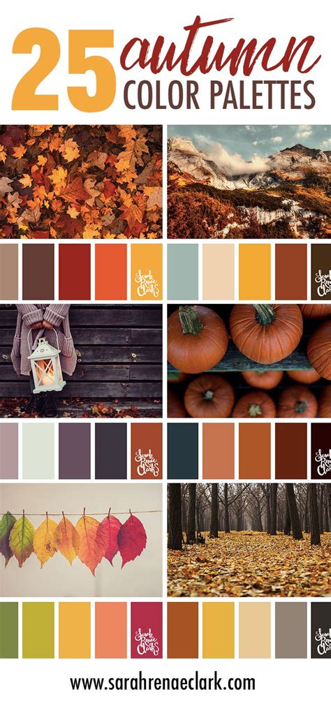 25 Autumn Color Schemes Click For More Fall Color Combinations Mood