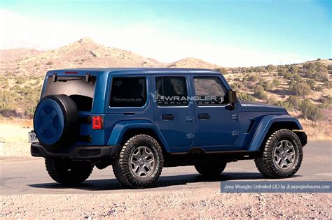 2018 Jeep Wrangler Unlimited Rear Three Quarters Left Side Rendering