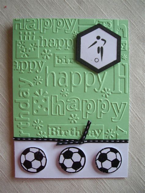 Soccer Themed Card Birthday Cards For Men Handmade Birthday Cards