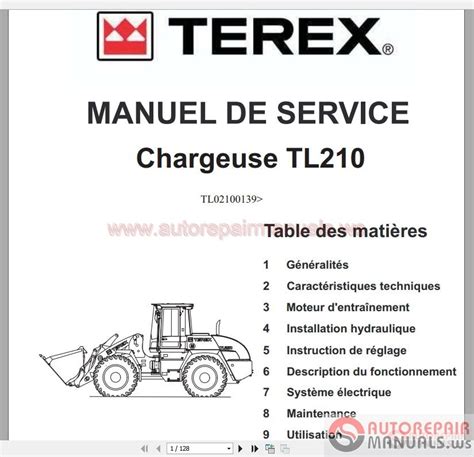 Terex Tl210 Wheel Loader Service Manual Es Auto Repair Manual Forum