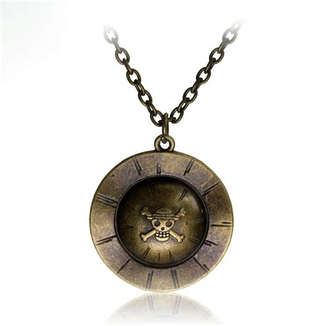 New Fashion One Piece Necklace Luffy Straw Hat Pendant Necklace
