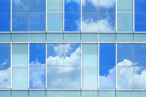 Sky Reflection On Surface Of Glass Modern Building Wall 6879345 Stock