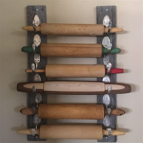 Today, i am sharing some great vintage rolling pin ideas and decor. 1 to 10 Rolling Pin Wall Rack Hanger Assorted Hooks ...
