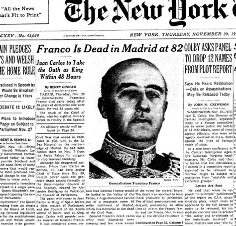 Francisco Franco Dies 40 Years Ago Today