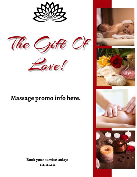 White And Red Valentines Day Massage Flyer Template Postermywall