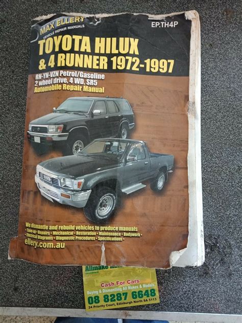 Toyota Surf Hilux Owners Manual Allmake Auto Wreckers