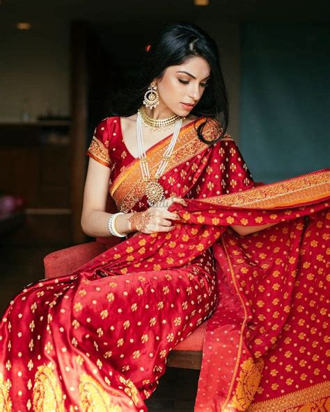 30 Real Brides Who Donned Red Bridal Saree For Their Wedding Day Bridal Saree Reception