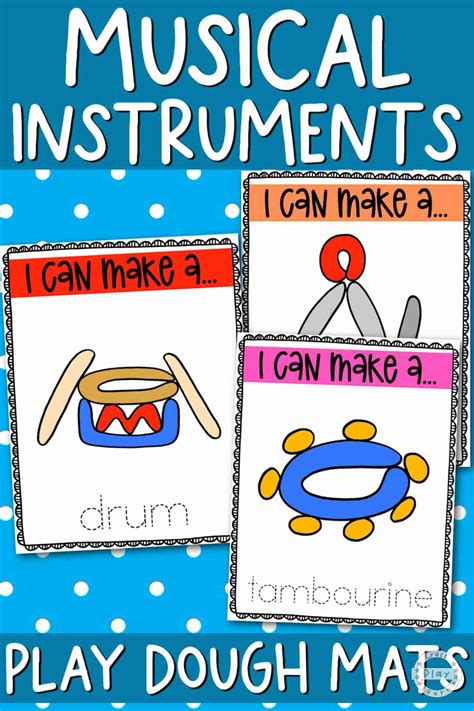 Preschool Musical Instruments Play Dough Mats Fun Learning Activity