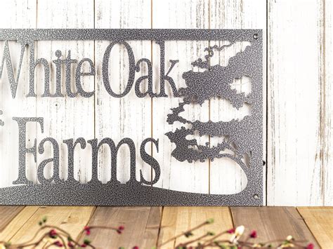 Custom Metal Sign Oak Tree Personalized Sign Outdoor Sign