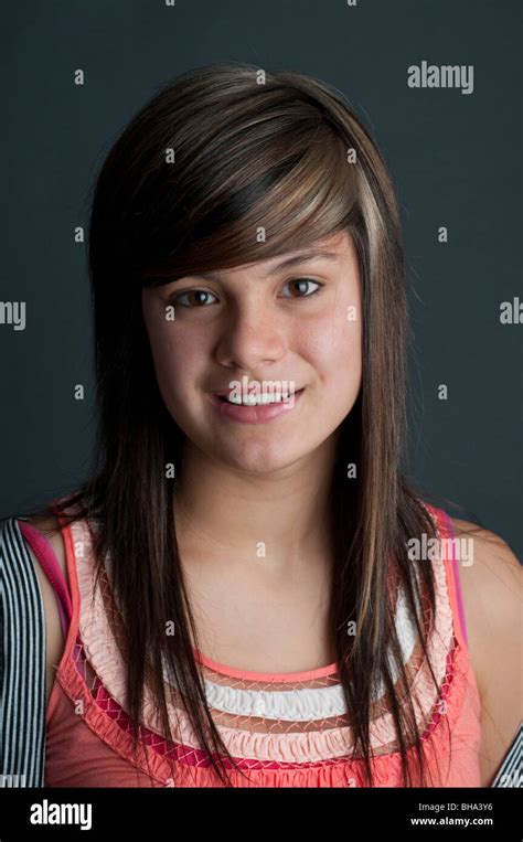 Pretty Thirteen Year Old Girl Stock Photo Alamy