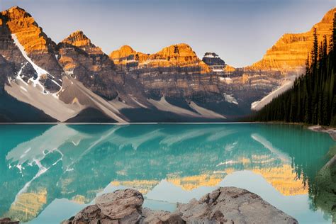 Alberta Kanada Lake Mountains Banff Wunderschöner Atemberaubender