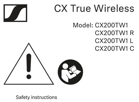 Sennheiser Cx True Wireless Instruction Manual