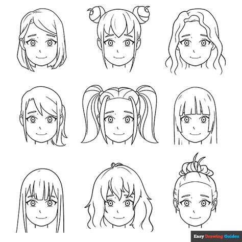 How To Draw Anime Hair For Girls And Women Easy Step By Step Tutorial