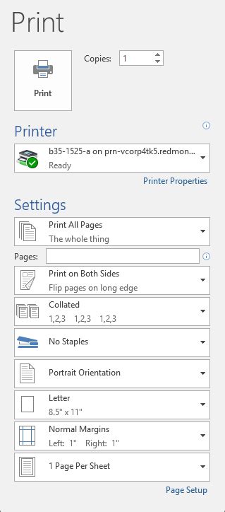 Print A Document In Word Word