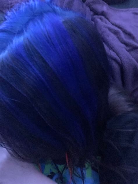 Pin By Dani On Quick Saves Blue Hair Streaks Dyed Hair Blue Blue