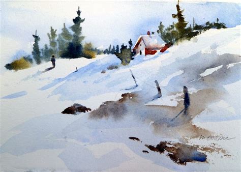 Watercolor Snow Scenes Of The Fall Quarter I Brought Some