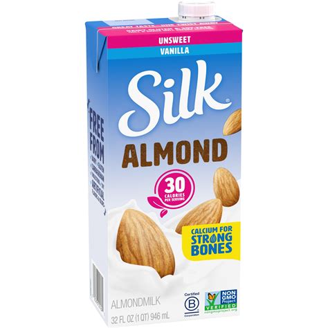 Silk Purealmond Vanilla Unsweetened Almond Milk Shop Milk At H E B