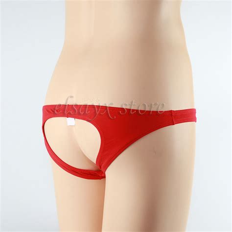 Cotton Men Thong Funny Underwear Open Briefs L 29to34 Ebay