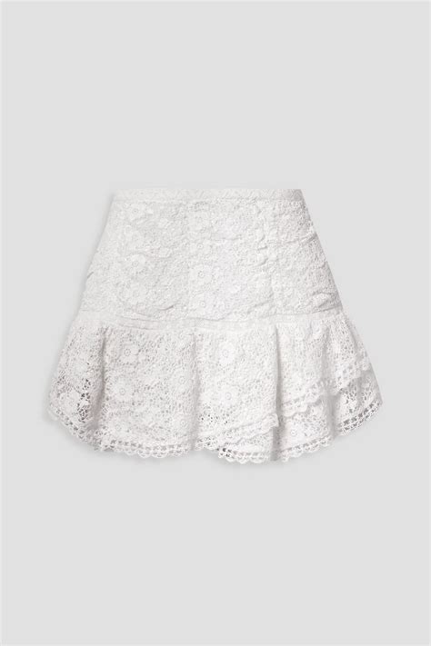 Loveshackfancy Moe Crocheted Cotton Mini Skirt The Outnet