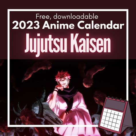 Jujutsu Kaisen Free Downloadable Anime Calendar 2023 All About Anime